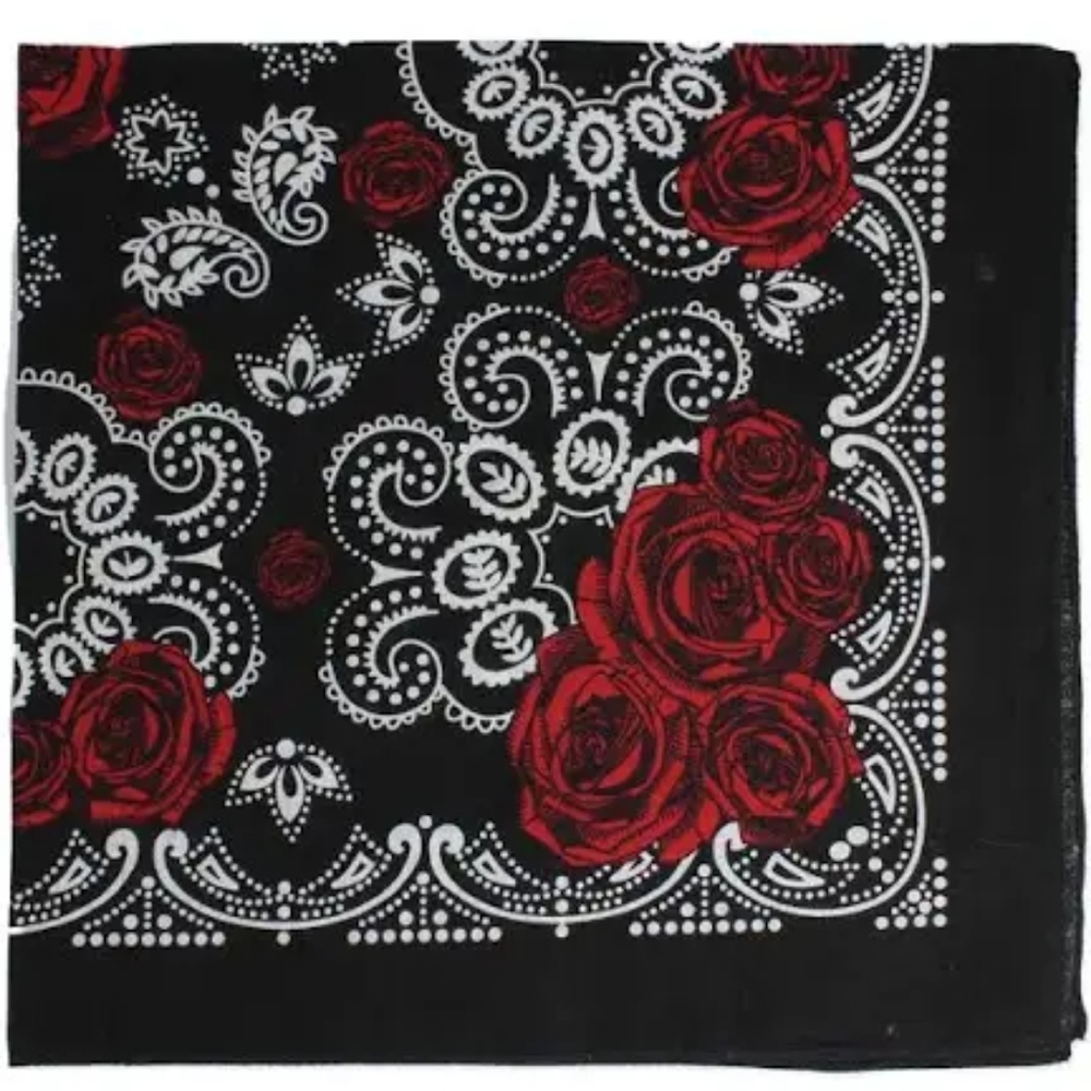 Rose Patterned Bandana